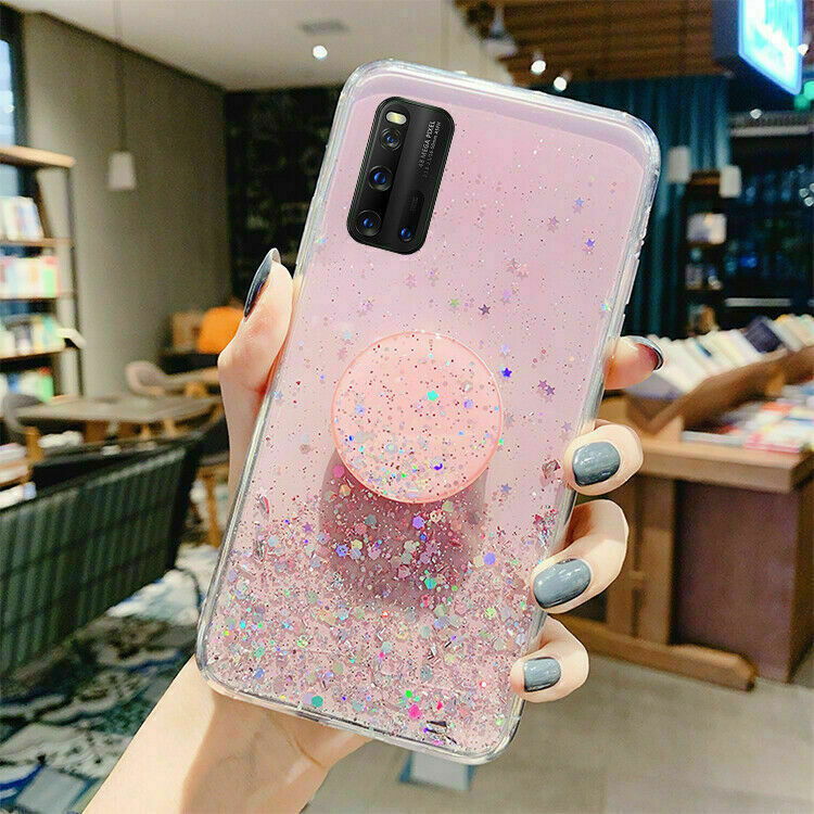 Bracket Glitter Bling Heart Phone Case for Samsung Galaxy - carolay.co