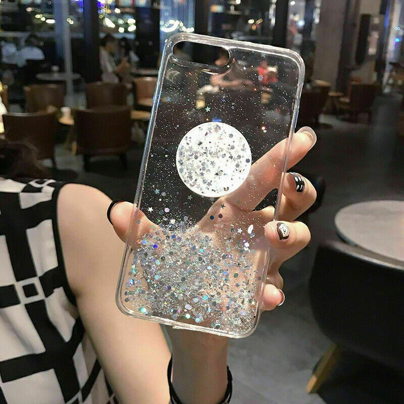 Bracket Glitter Bling Heart Phone Case for Samsung Galaxy - carolay.co