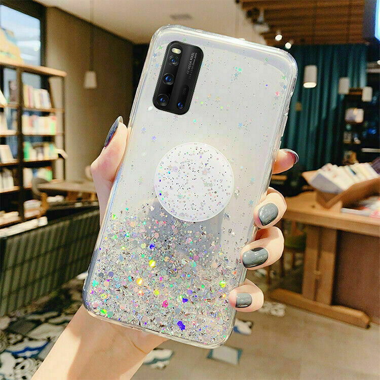 Bracket Glitter Bling Heart Phone Case for Samsung Galaxy - carolay.co