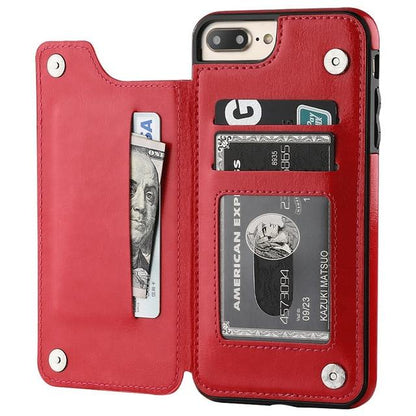 Business Wallet Retro Cover Flip Leather Phone Case - carolay.co