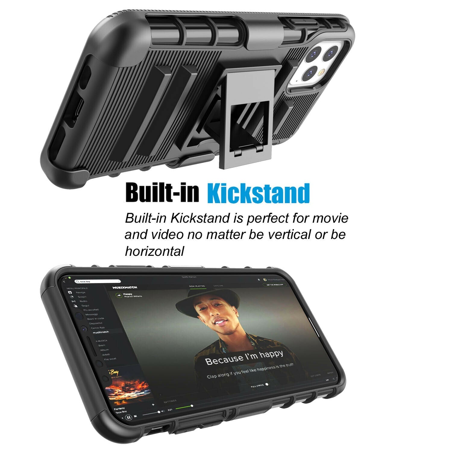 Camo Case with Kickstand Belt Clip Holster Cover for iPhone - carolay.co