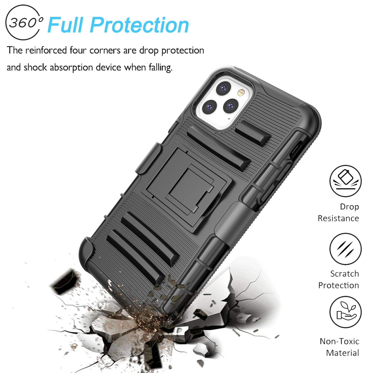 Camo Case with Kickstand Belt Clip Holster Cover for iPhone - carolay.co