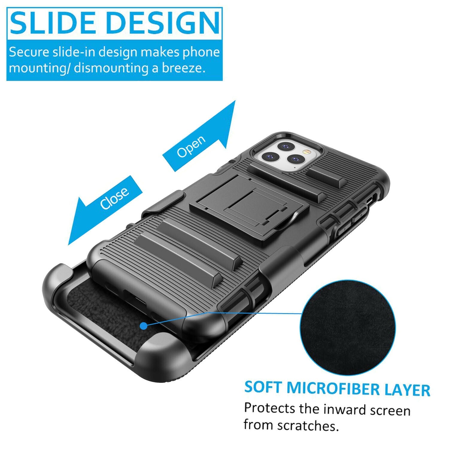 Camo Case with Kickstand Belt Clip Holster Cover for iPhone - carolay.co
