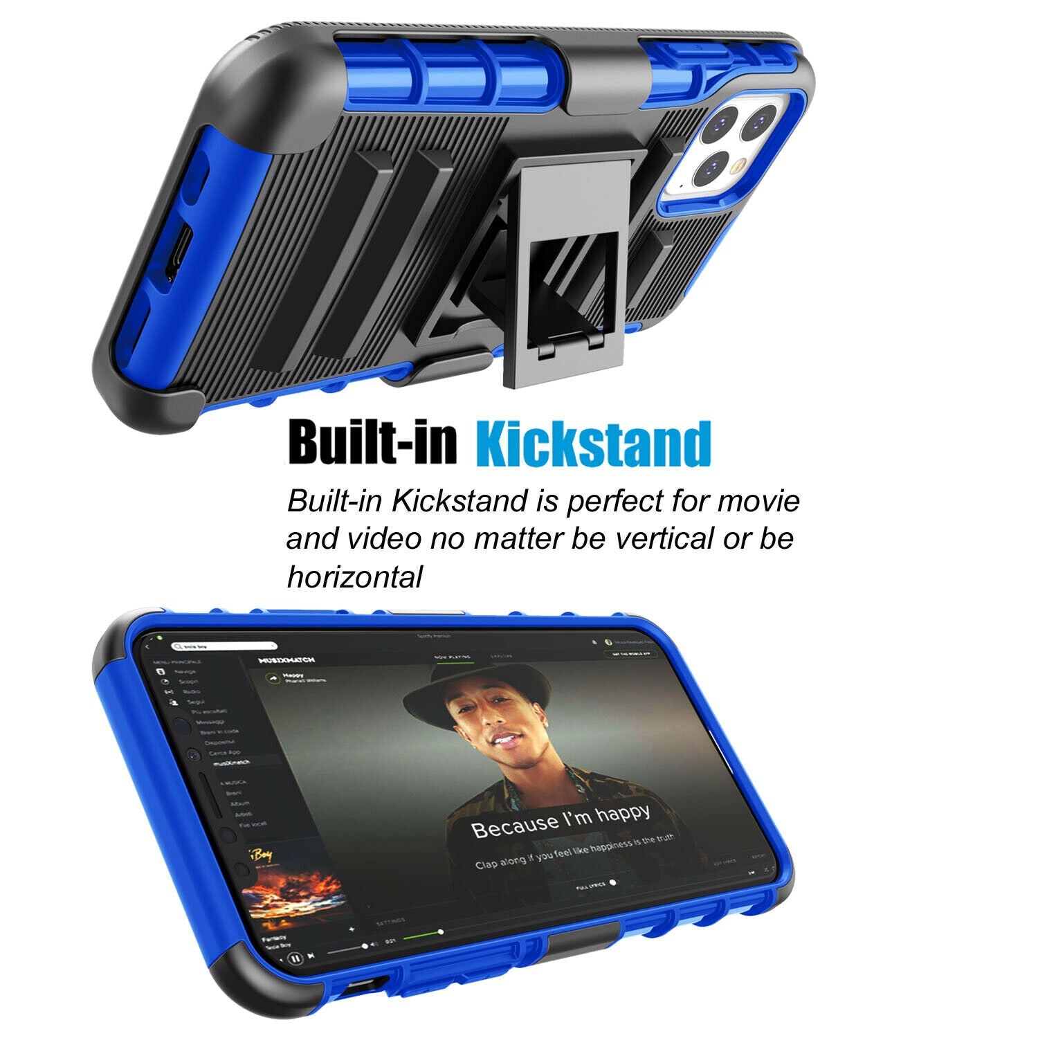Camo Case with Kickstand Belt Clip Holster Cover for iPhone - carolay.co