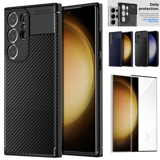 Carbon Fiber Shockproof Bumper Case for Samsung Galaxy S23 Series - carolay.co