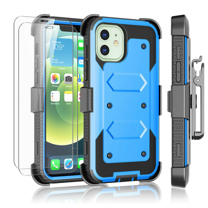 Case Belt Clip Stand + 2 Pack Screen Protector for iPhone 12 - carolay.co