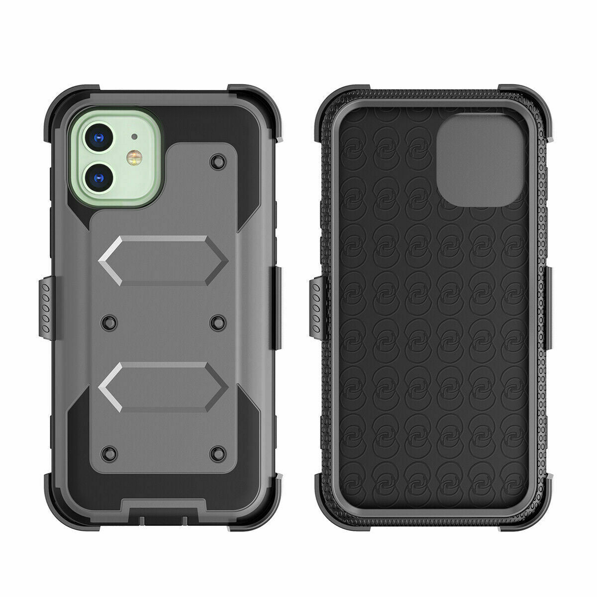 Case Belt Clip Stand + 2 Pack Screen Protector for iPhone 12 - carolay.co