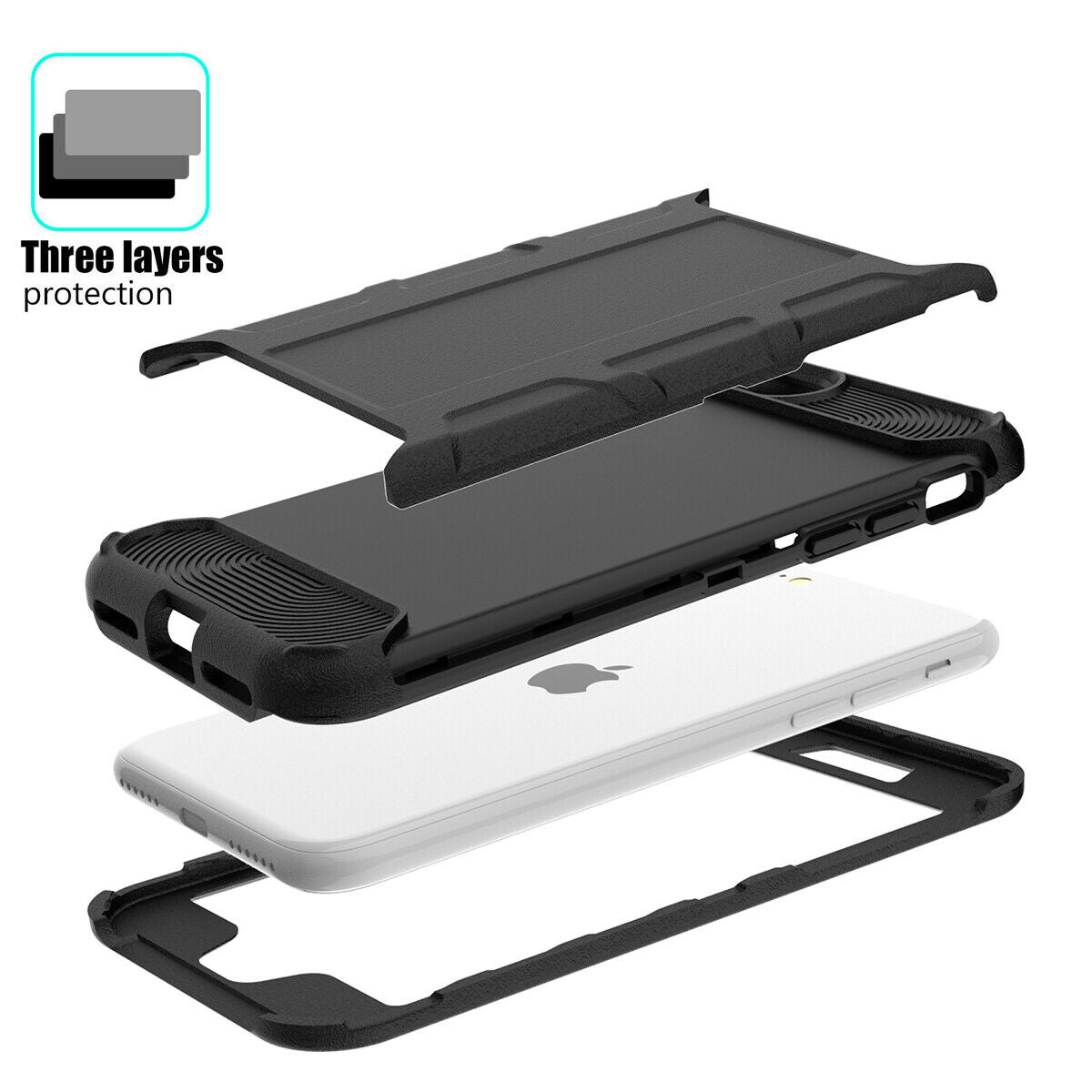 Case Hybrid Heavy Duty Shockproof Rugged Hard Armor For iPhone - carolay.co
