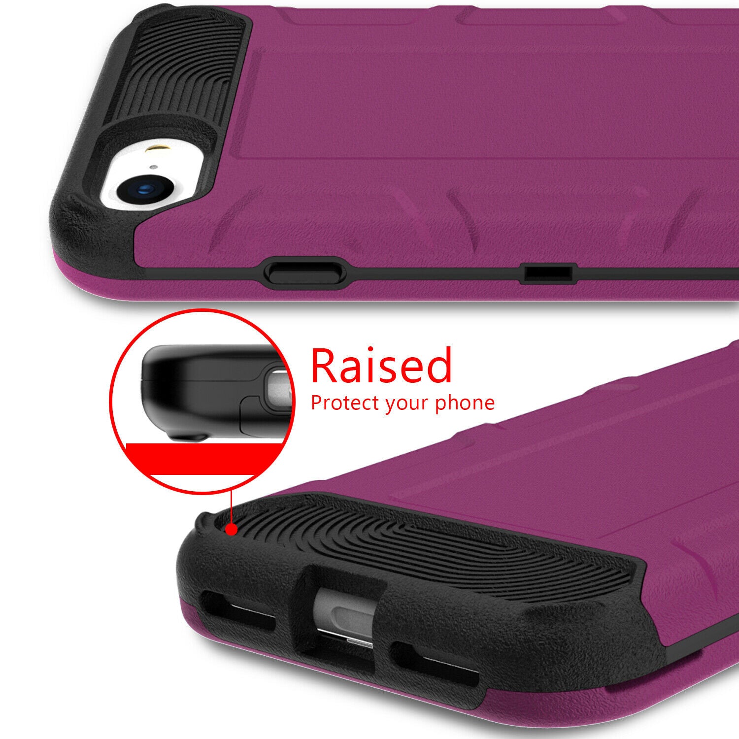 Case Hybrid Heavy Duty Shockproof Rugged Hard Armor For iPhone - carolay.co