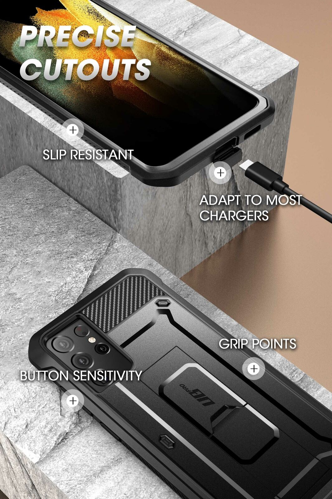 Case Kickstand Shell for Samsung Galaxy S21 Ultra - carolay.co