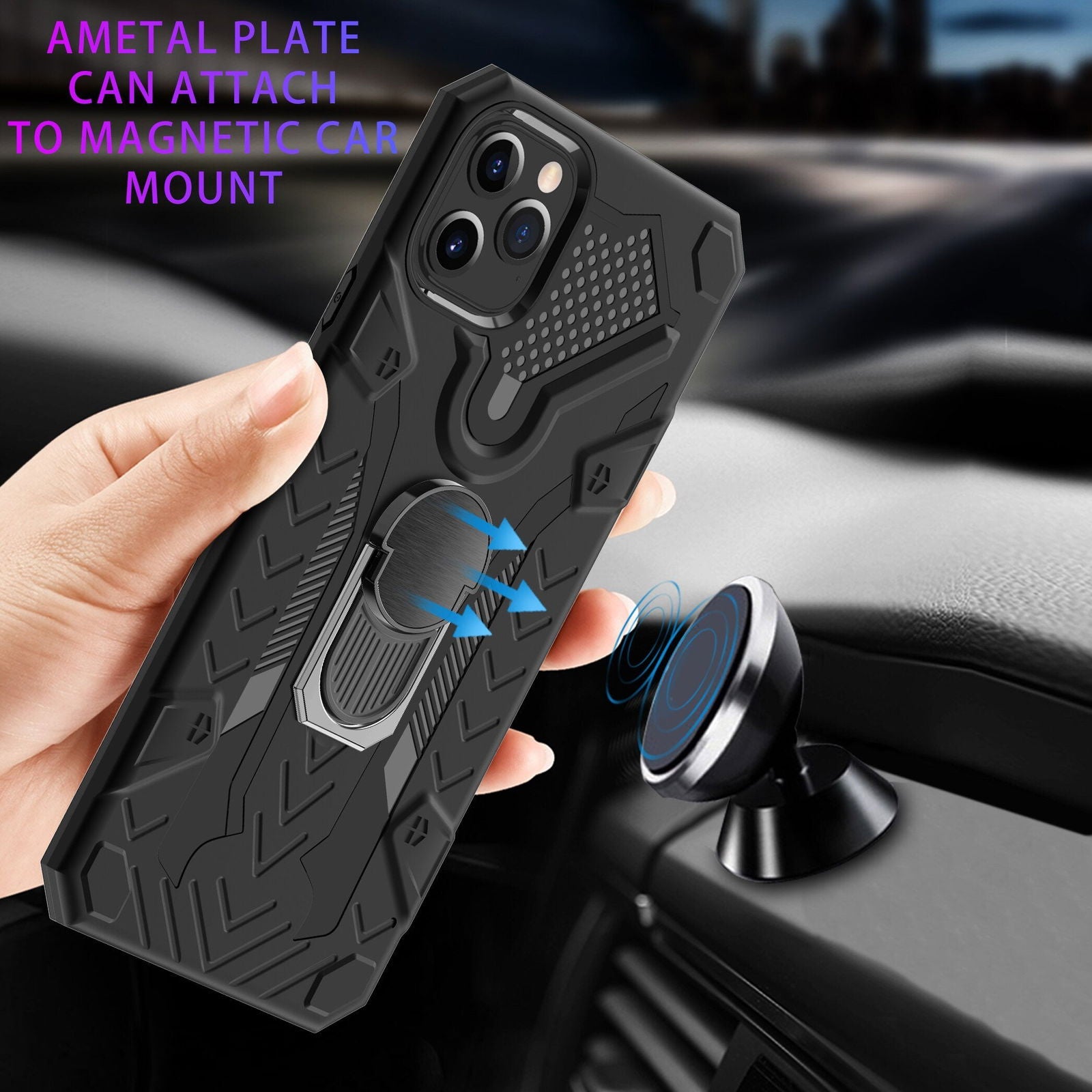 Case Luxury Armor Shockproof Ring Holder Case For iPhone - carolay.co