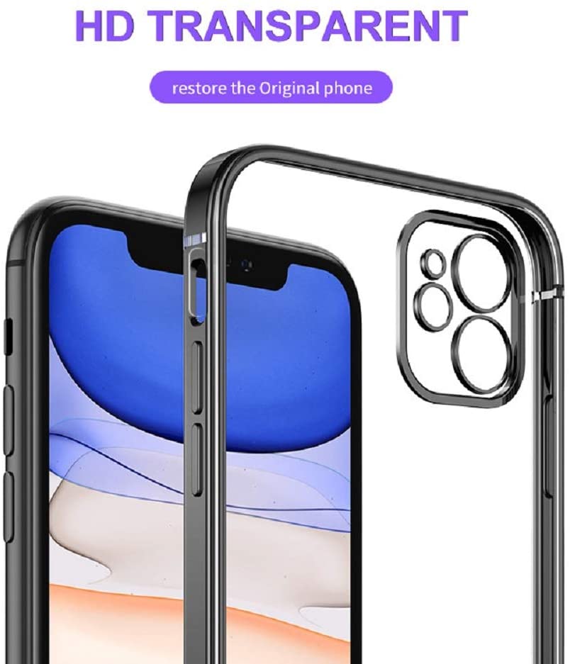 Case Straight edge Square Plating Soft Camera Protection for iPhone 12 - carolay.co