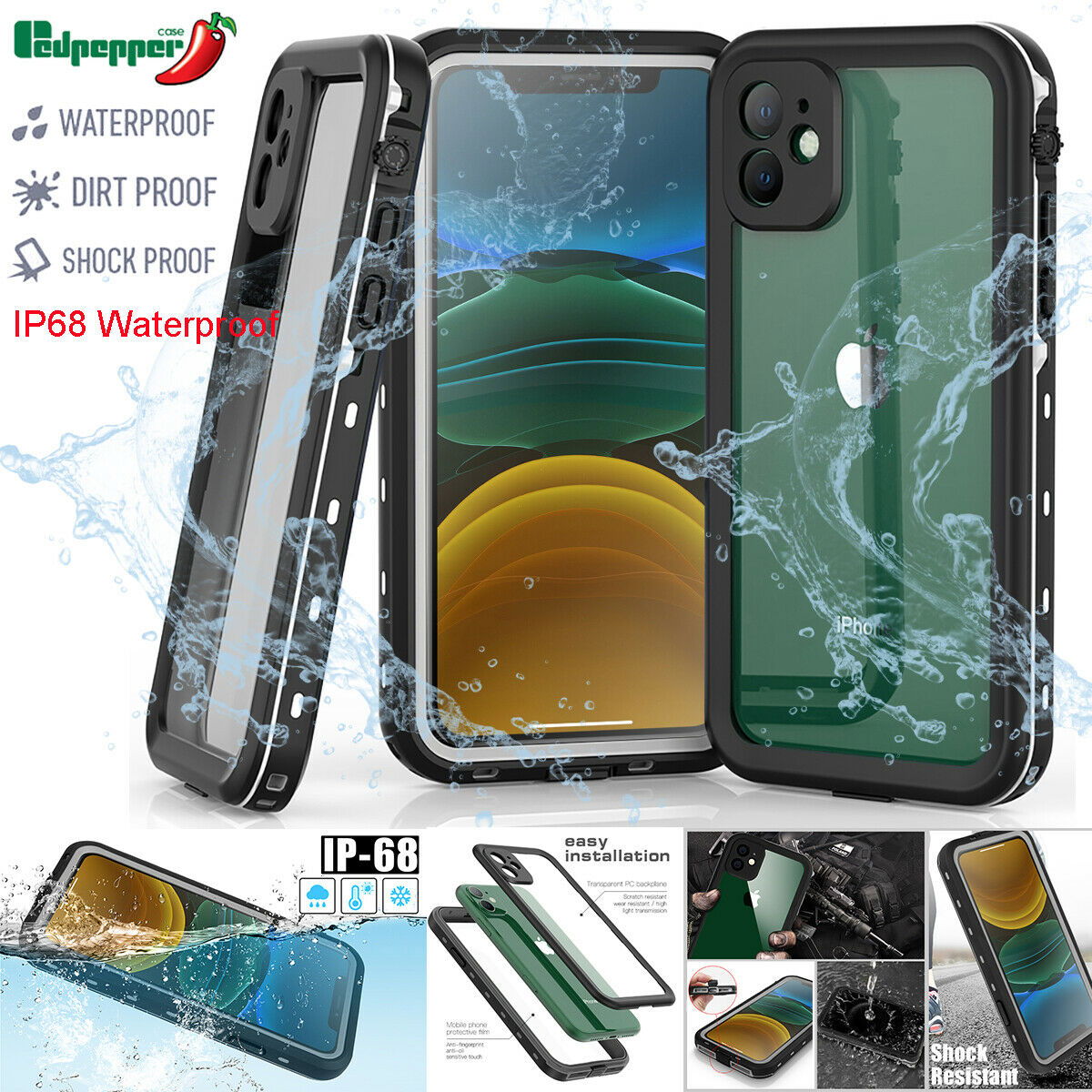 Case Waterproof Shockproof Underwater Full For iPhone 11 Pro Max - carolay.co
