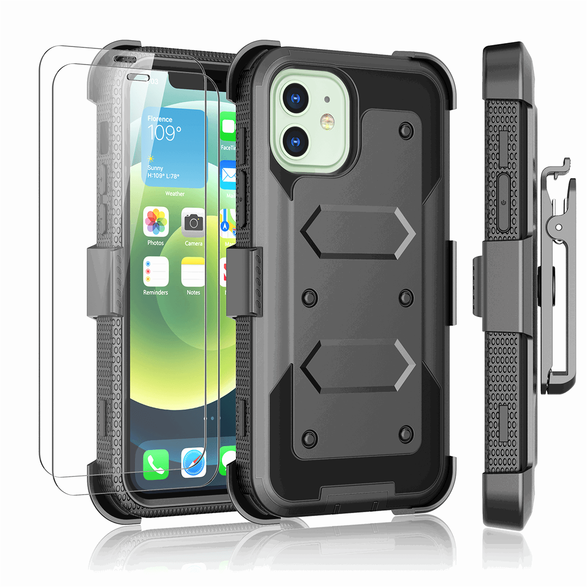 Case with Belt Clip Holster Stand for iPhone 12 Pro Max - carolay.co