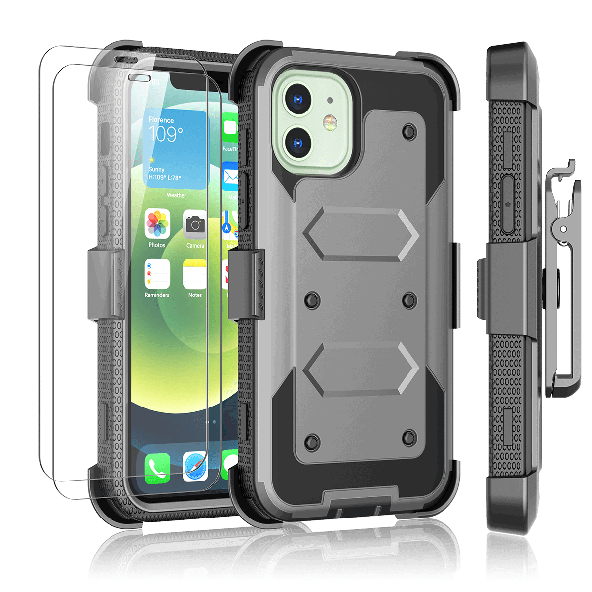 Case with Belt Clip Holster Stand for iPhone 12 Pro Max - carolay.co