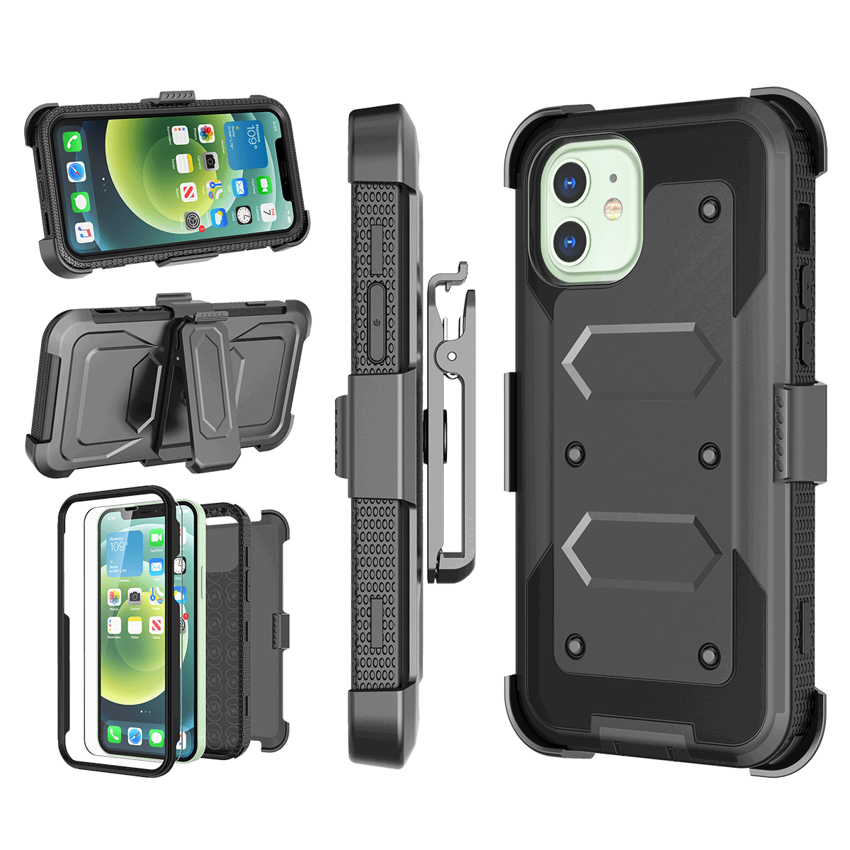 Case with Belt Clip Holster Stand for iPhone 12 Pro Max - carolay.co