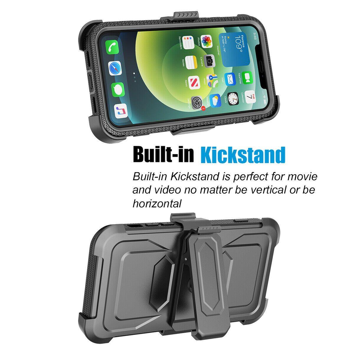 Case with Belt Clip Holster Stand for iPhone 12 Pro Max - carolay.co
