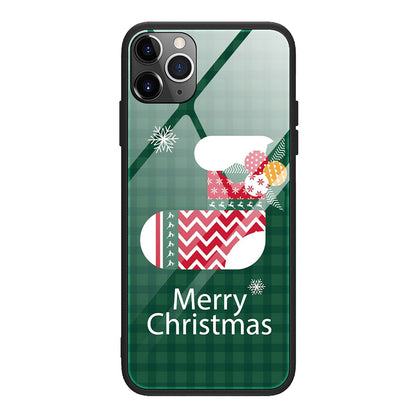 Christmas Case Silicone Glass Ultra Slim For iPhone - carolay.co