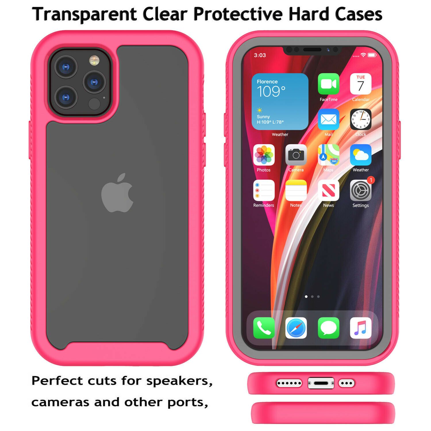 Clear Case Cover with Screen Protector For iPhone - carolay.co
