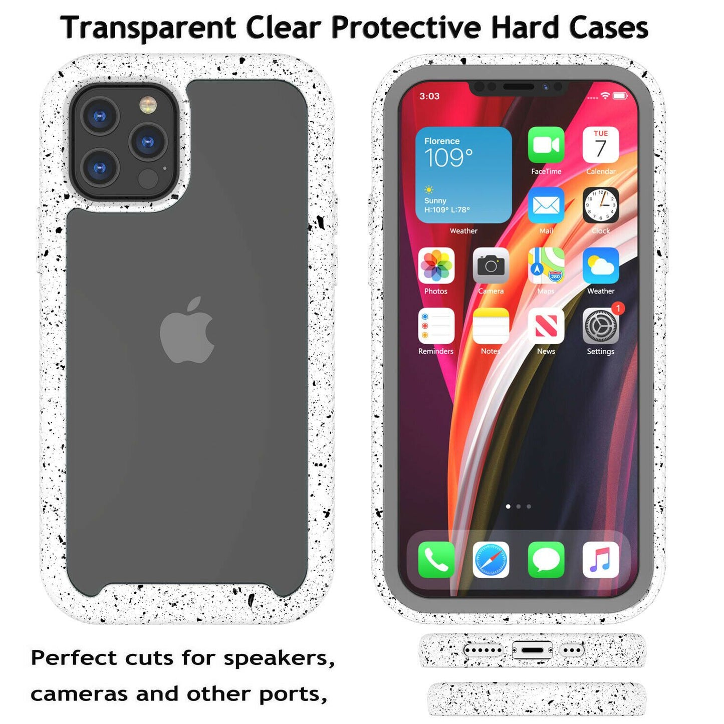 Clear Case Cover with Screen Protector For iPhone - carolay.co