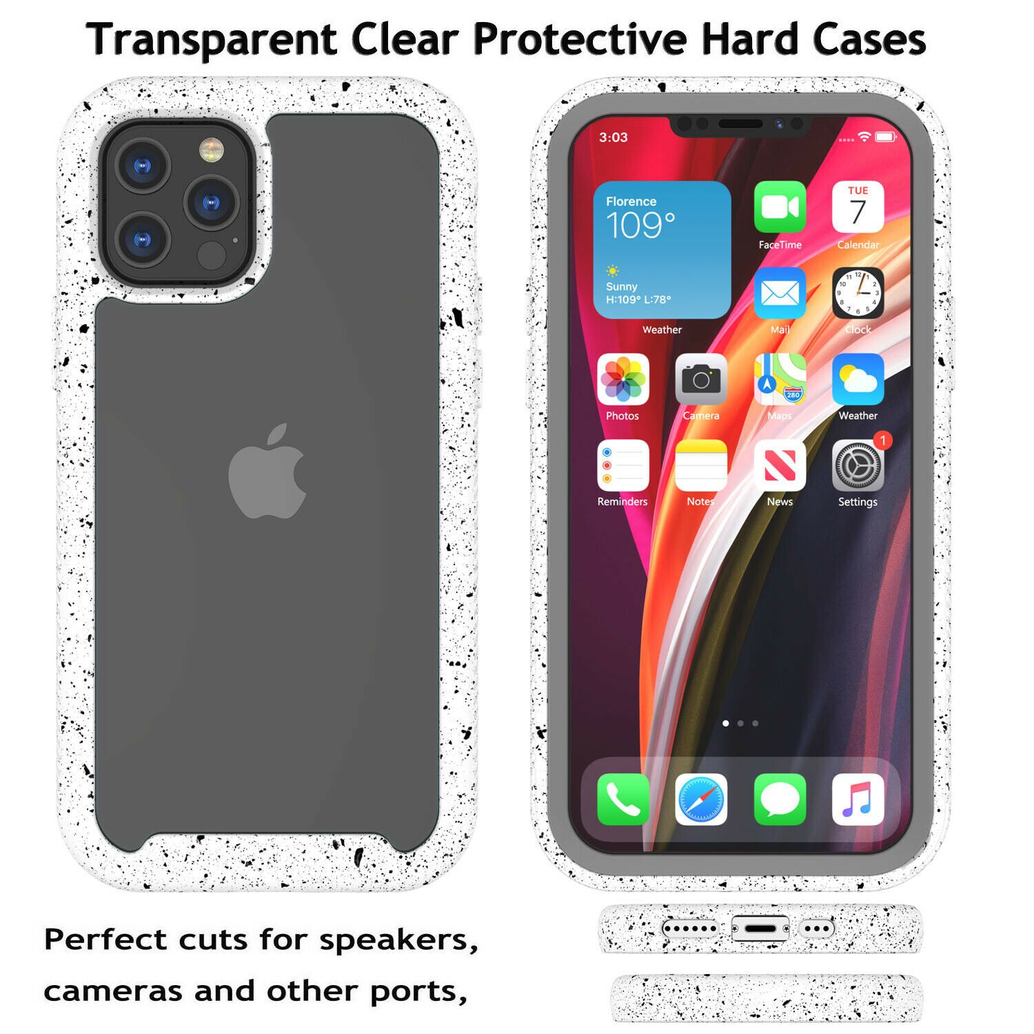 Clear Case Cover with Screen Protector For iPhone - carolay.co
