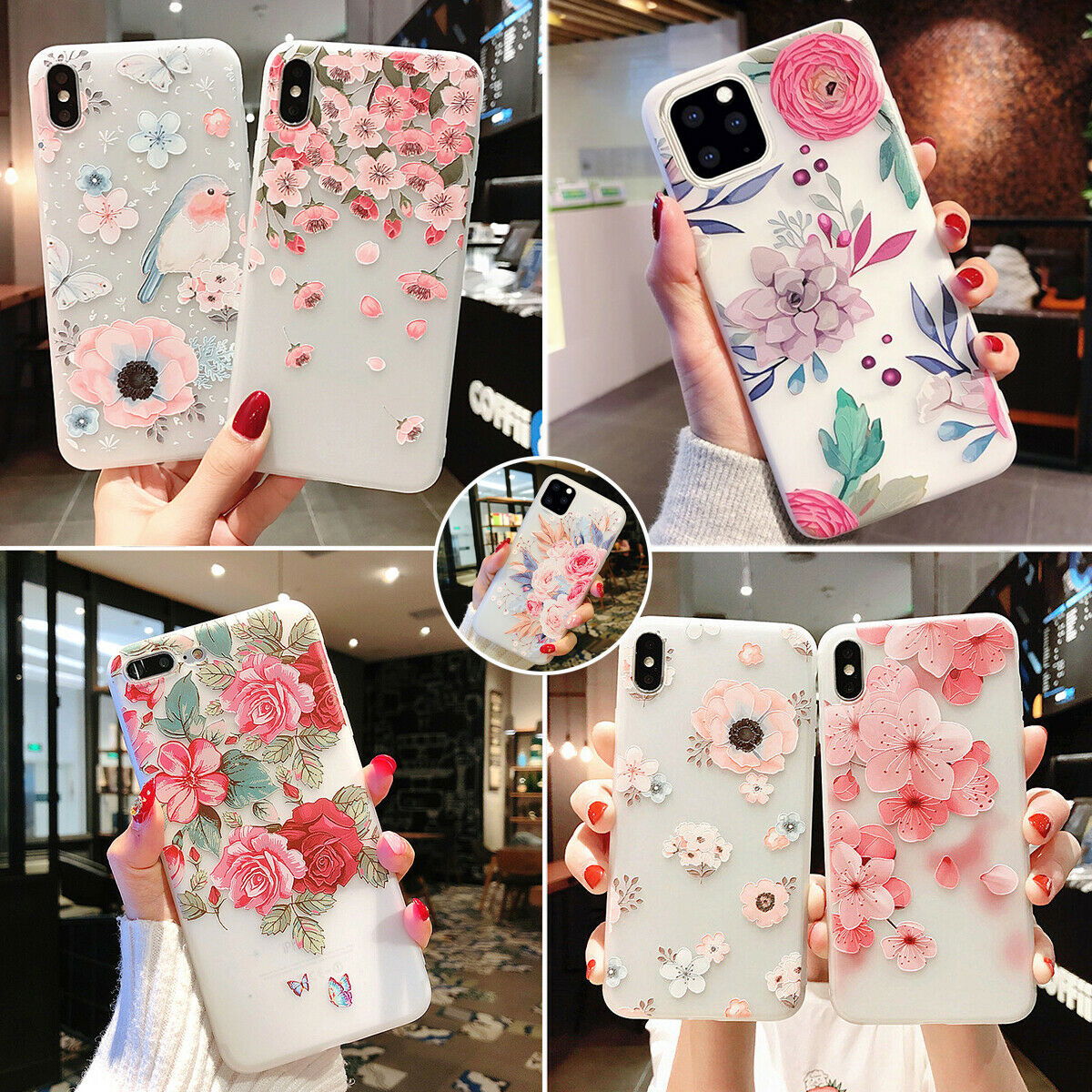 Clear Frost Flower Thin Soft Case For iPhone - carolay.co