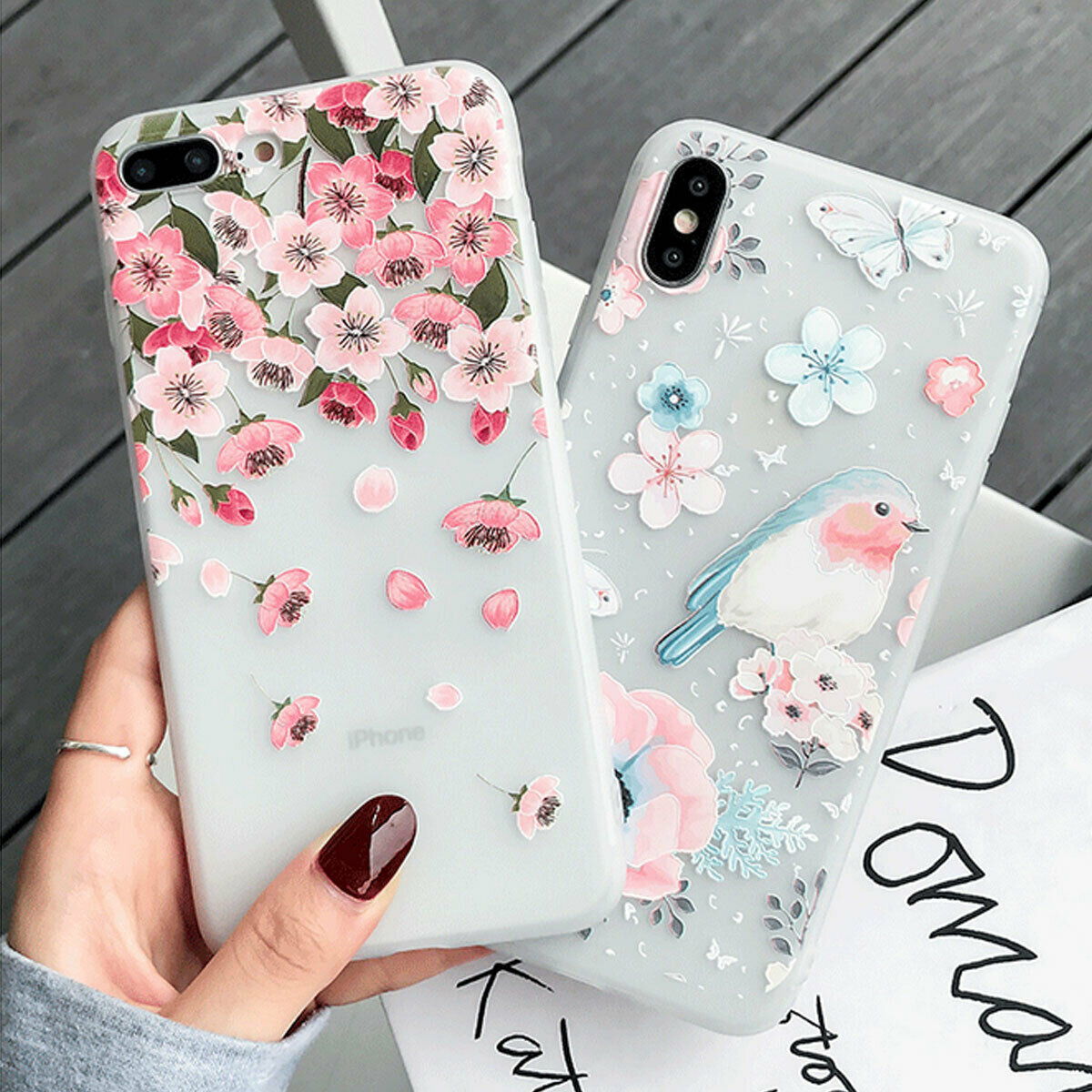 Clear Frost Flower Thin Soft Case For iPhone - carolay.co
