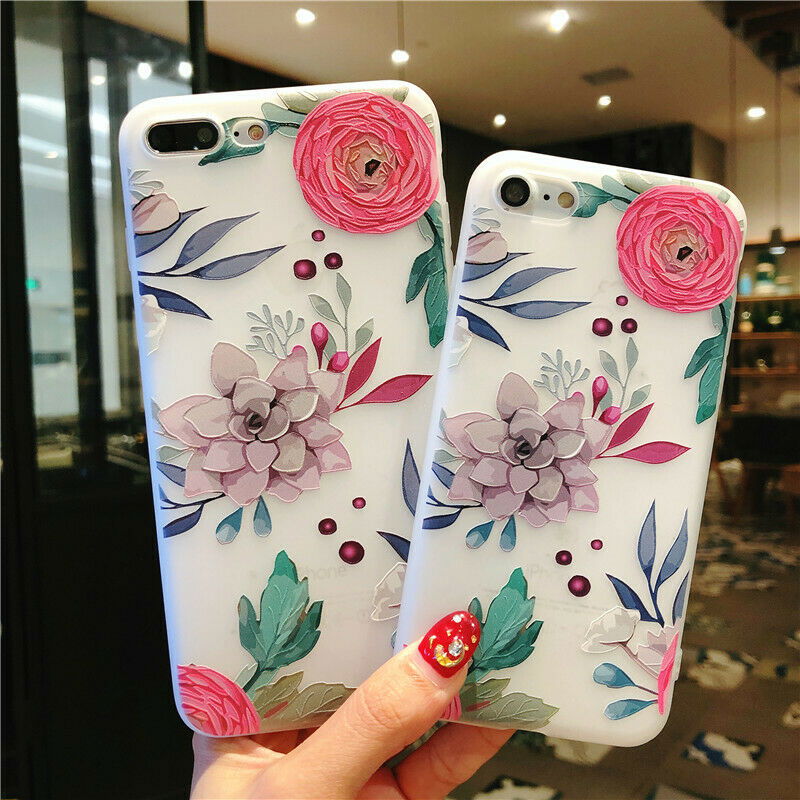 Clear Frost Flower Thin Soft Case For iPhone - carolay.co