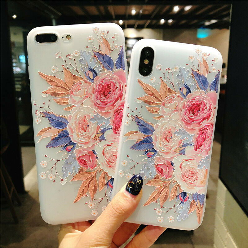 Clear Frost Flower Thin Soft Case For iPhone - carolay.co