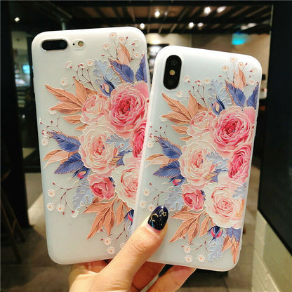 Clear Frost Flower Thin Soft Case For iPhone - carolay.co