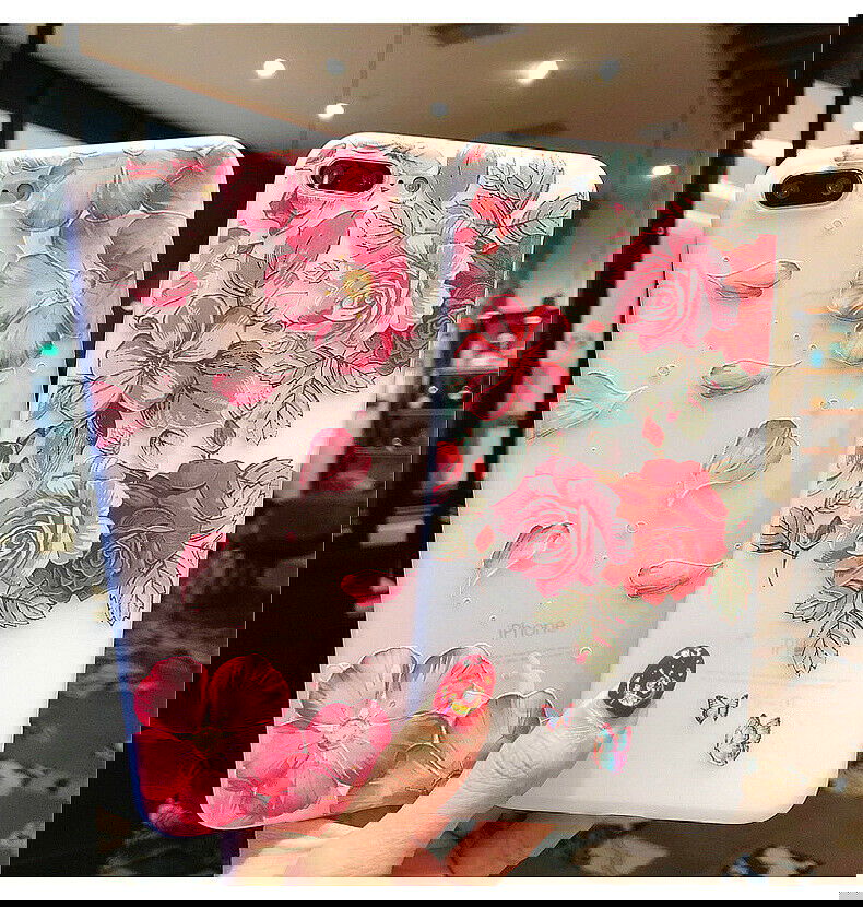 Clear Frost Flower Thin Soft Case For iPhone - carolay.co