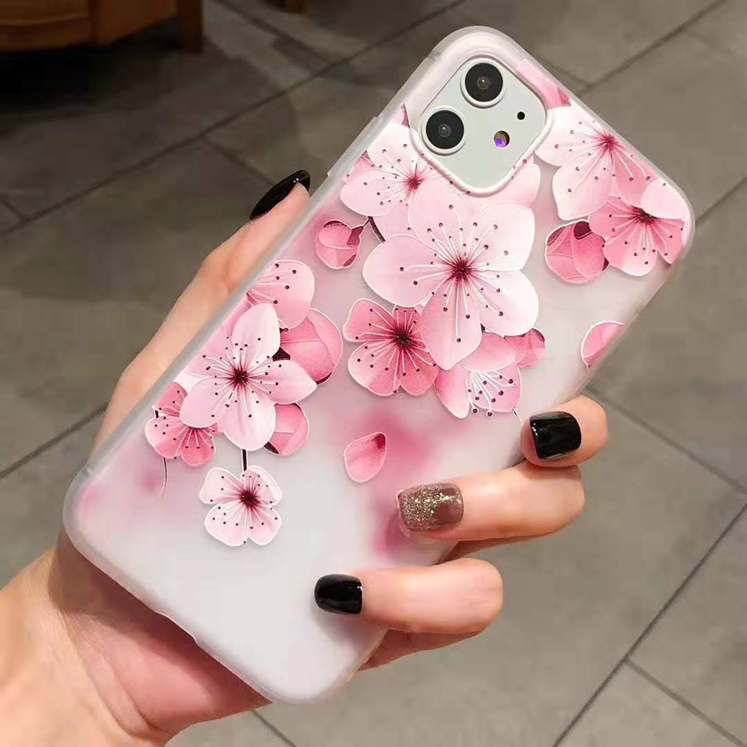 Clear Frost Flower Thin Soft Case For iPhone - carolay.co