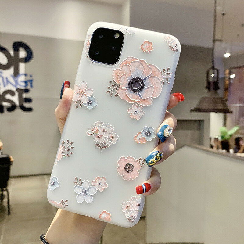 Clear Frost Flower Thin Soft Case For iPhone - carolay.co