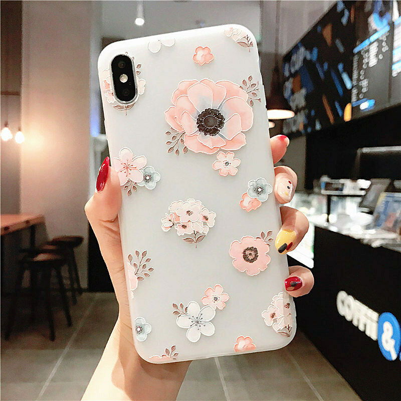 Clear Frost Flower Thin Soft Case For iPhone - carolay.co