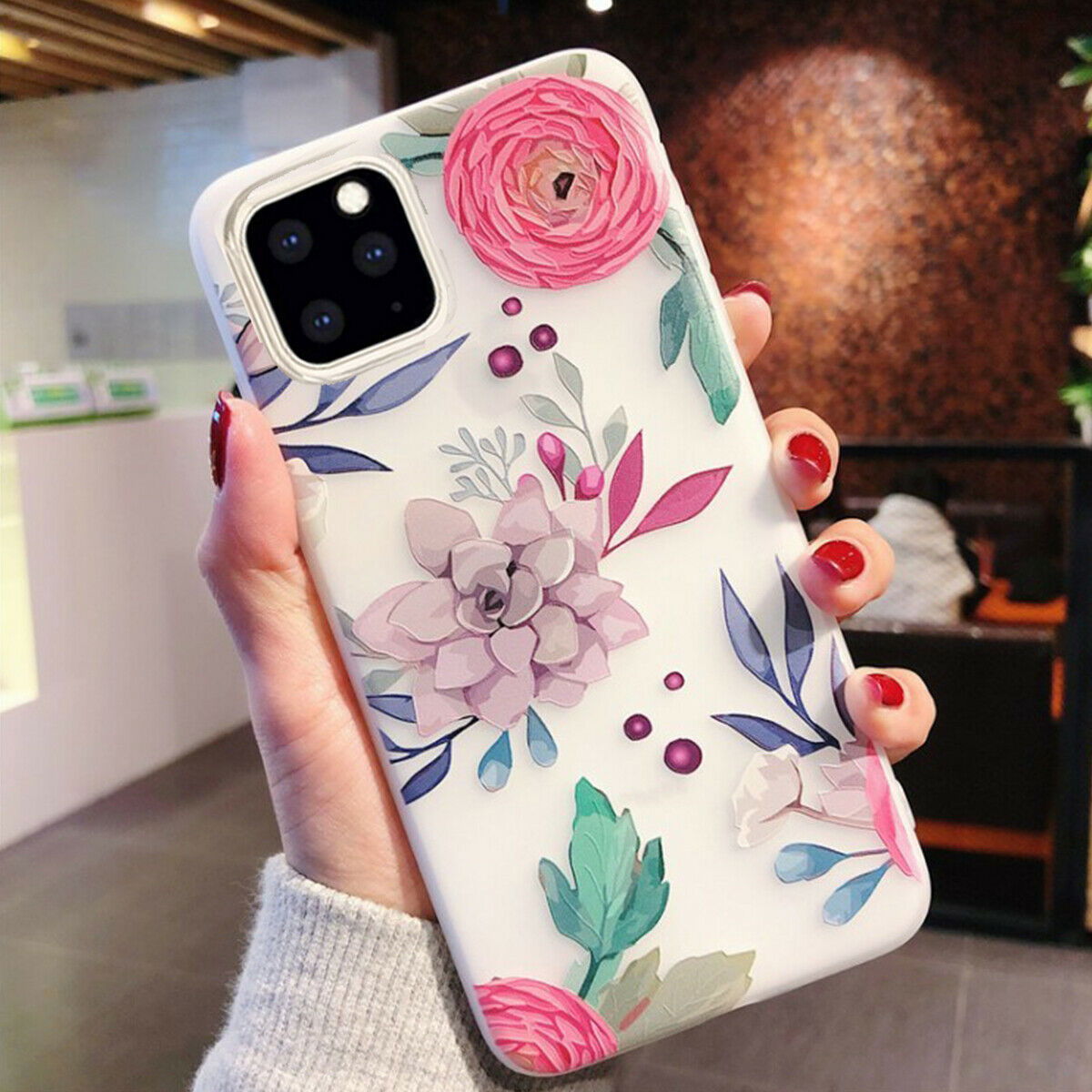 Clear Frost Flower Thin Soft Case For iPhone - carolay.co