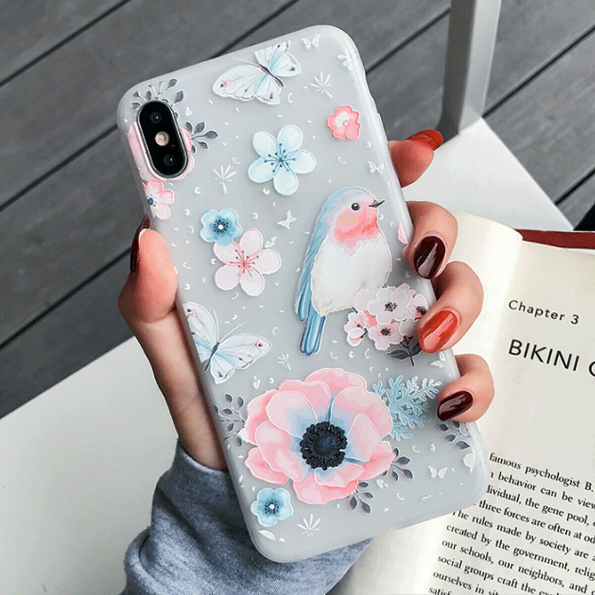 Clear Frost Flower Thin Soft Case For iPhone - carolay.co