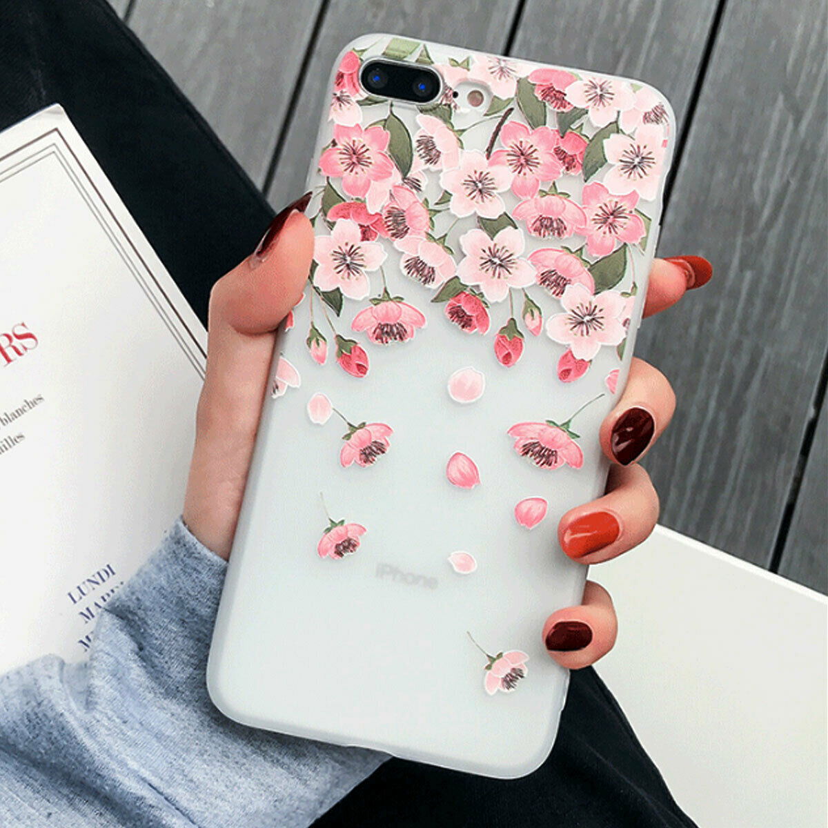 Clear Frost Flower Thin Soft Case For iPhone - carolay.co