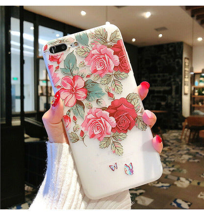 Clear Frost Flower Thin Soft Case For iPhone - carolay.co