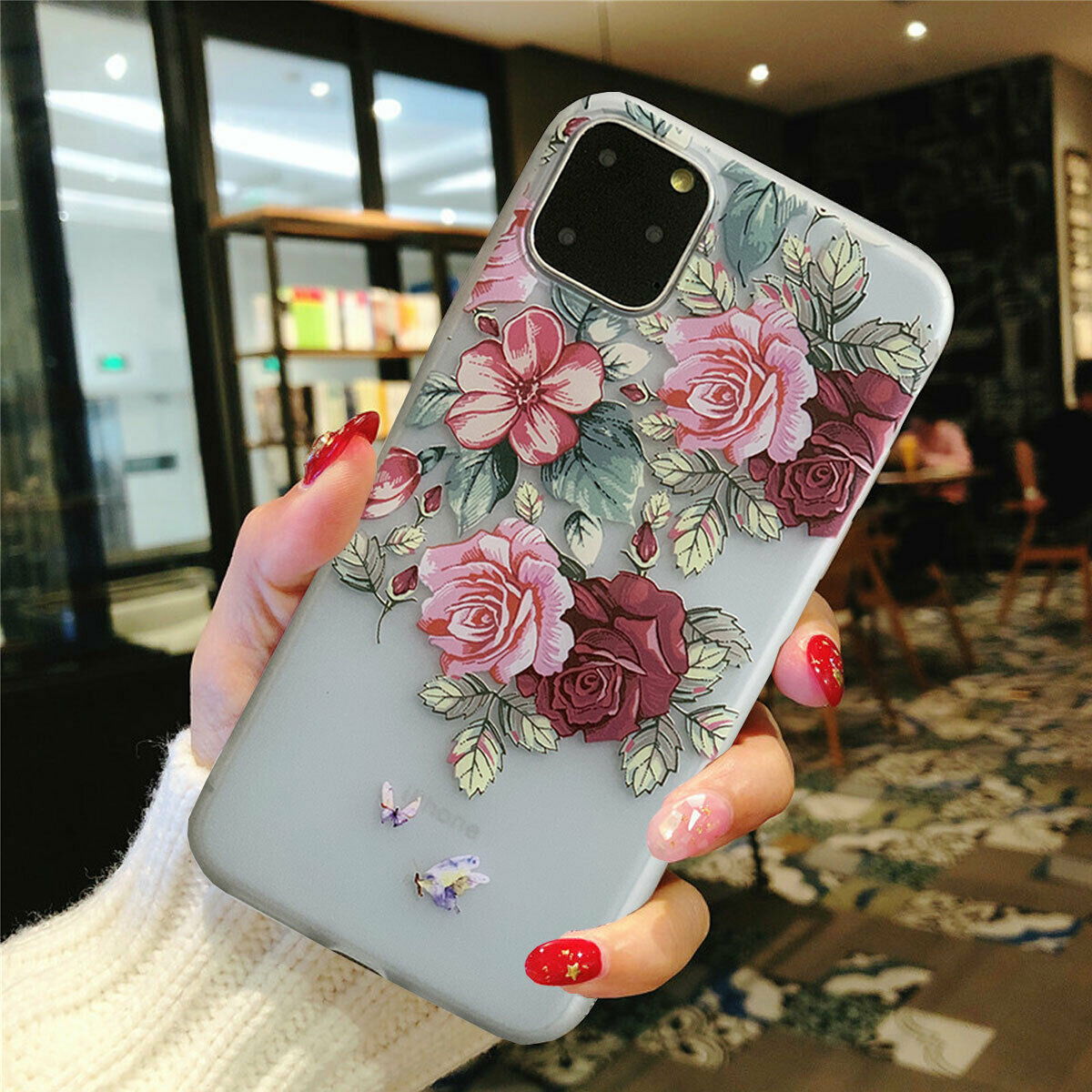 Clear Frost Flower Thin Soft Case For iPhone - carolay.co