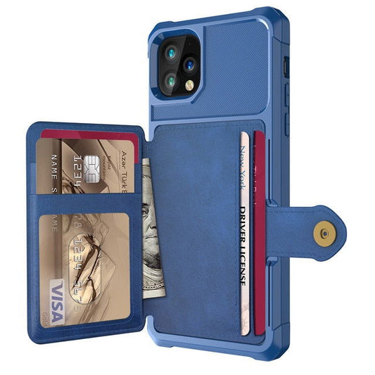 Credit Card PU Leather Flip Wallet Photo Holder Hard Back Cover - carolay.co