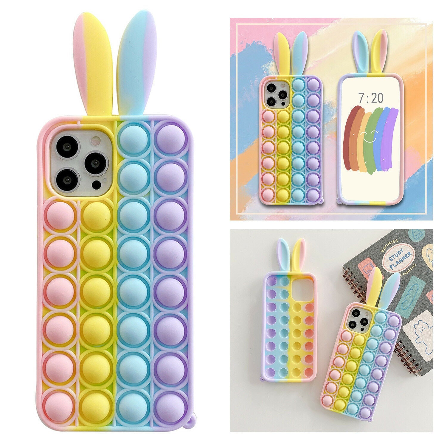 Cute 3D Case Push Bubble Silicone for iPhone - carolay.co