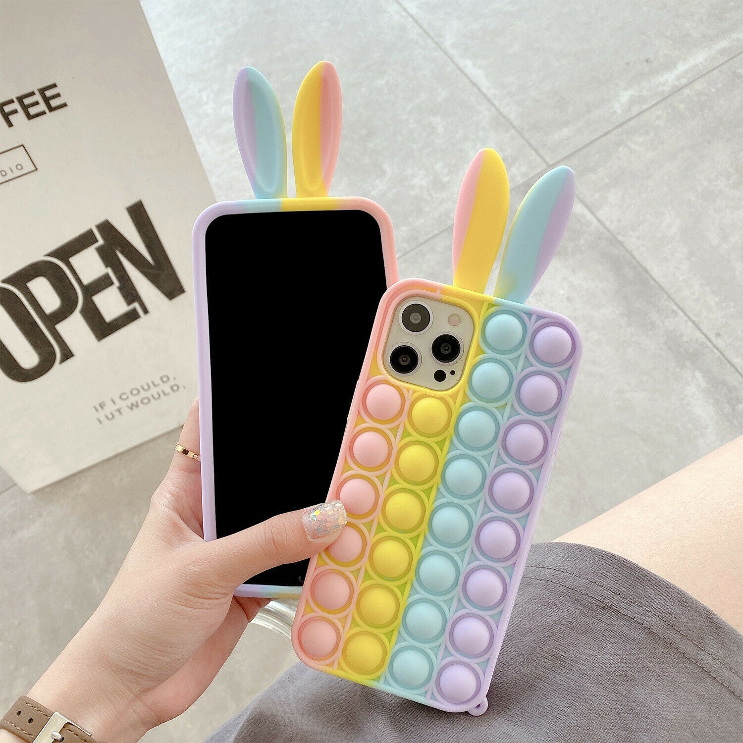 Cute 3D Case Push Bubble Silicone for iPhone - carolay.co