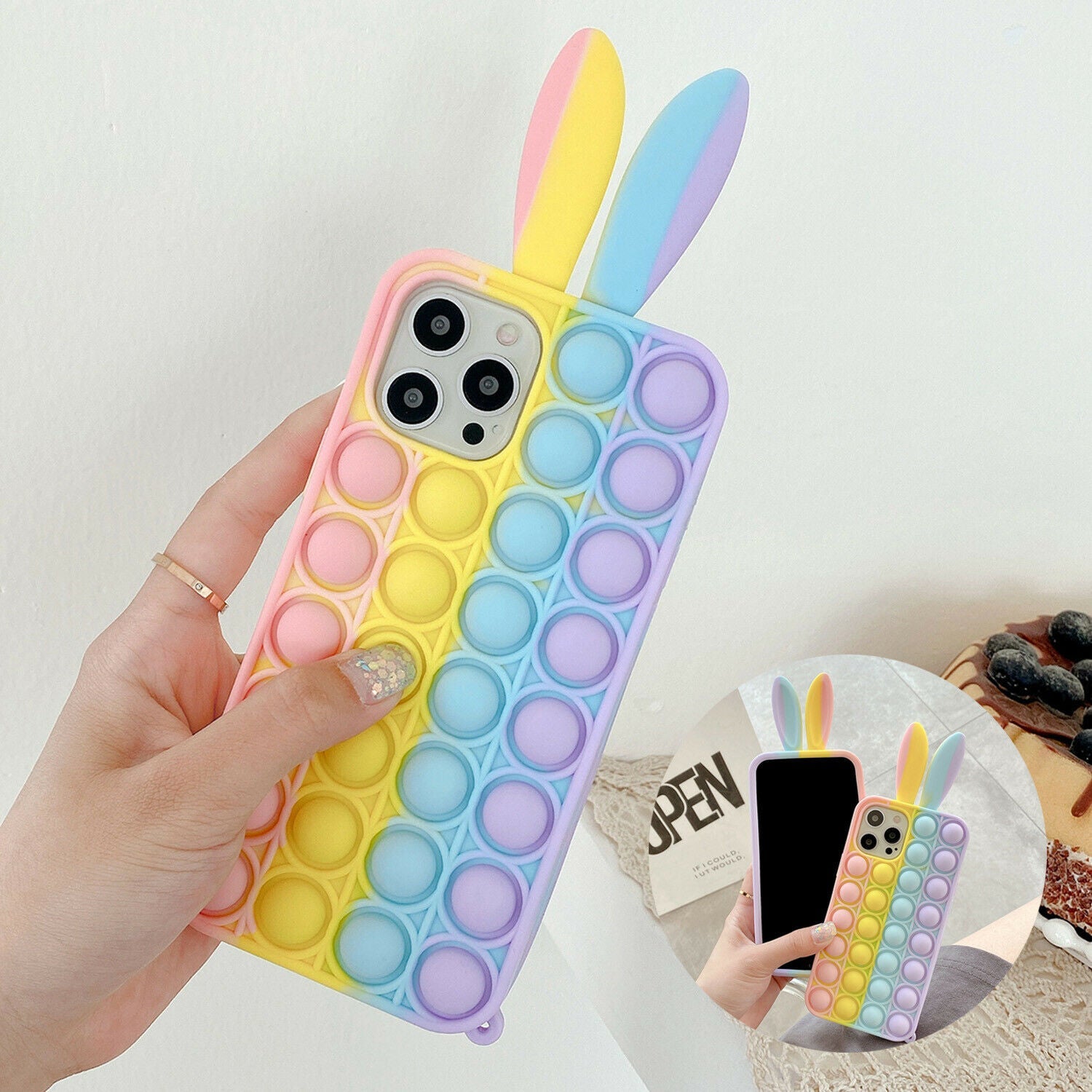 Cute 3D Case Push Bubble Silicone for iPhone - carolay.co