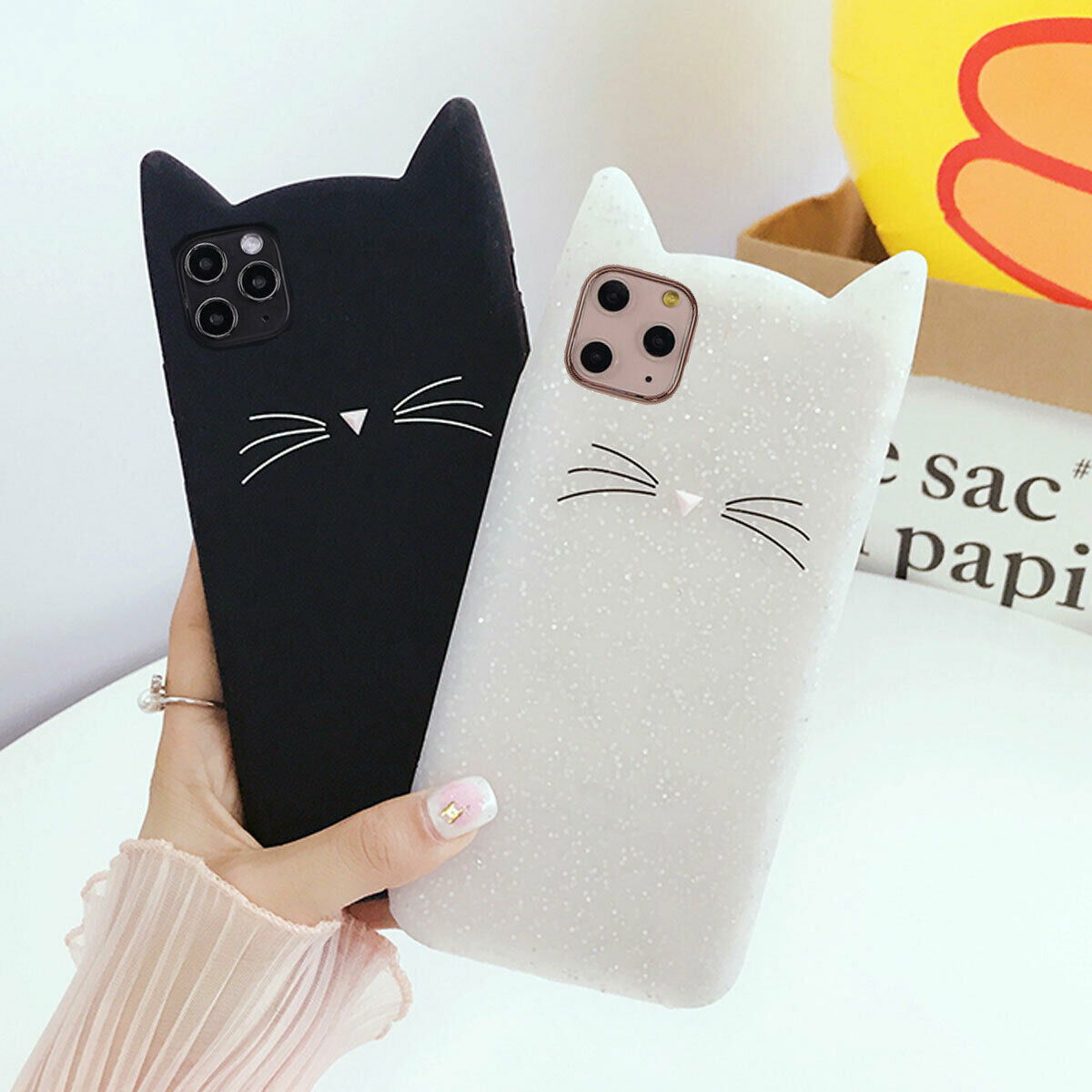 Cute Cat Silicone Fitted Cover for iPhone - carolay.co