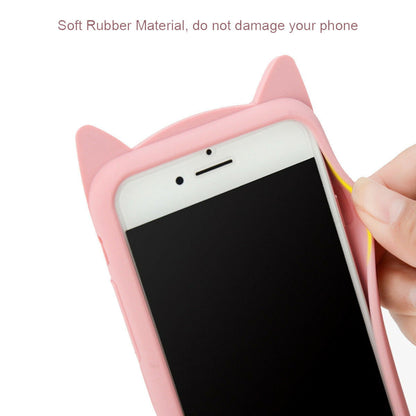 Cute Cat Silicone Fitted Cover for iPhone - carolay.co