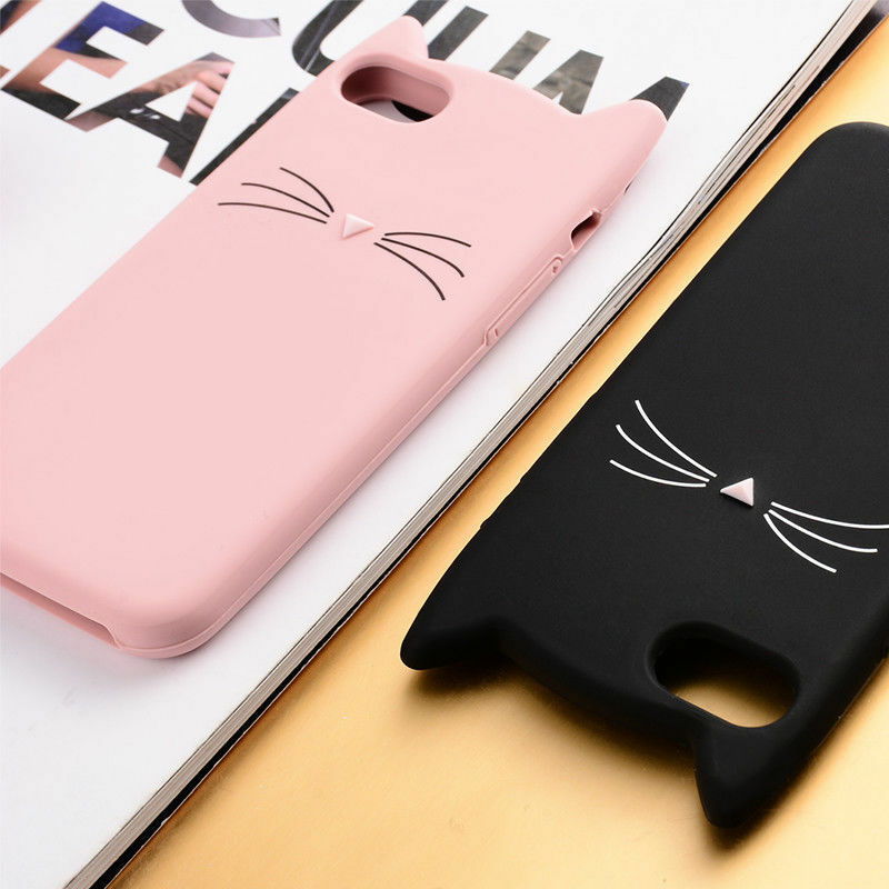 Cute Cat Silicone Fitted Cover for iPhone - carolay.co
