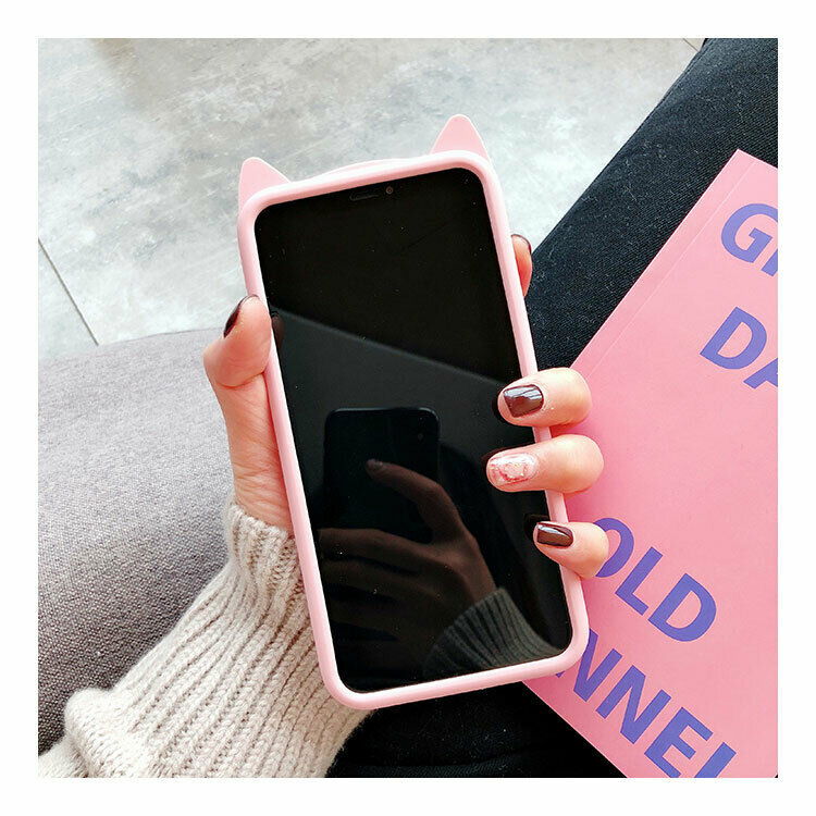 Cute Cat Silicone Fitted Cover for iPhone - carolay.co