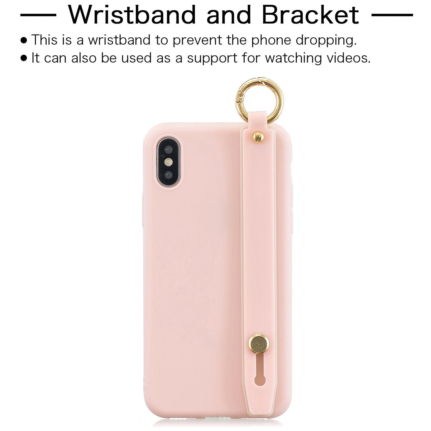 Cute Silicone Wrist Strap Protective Phone Case For iPhone - carolay.co