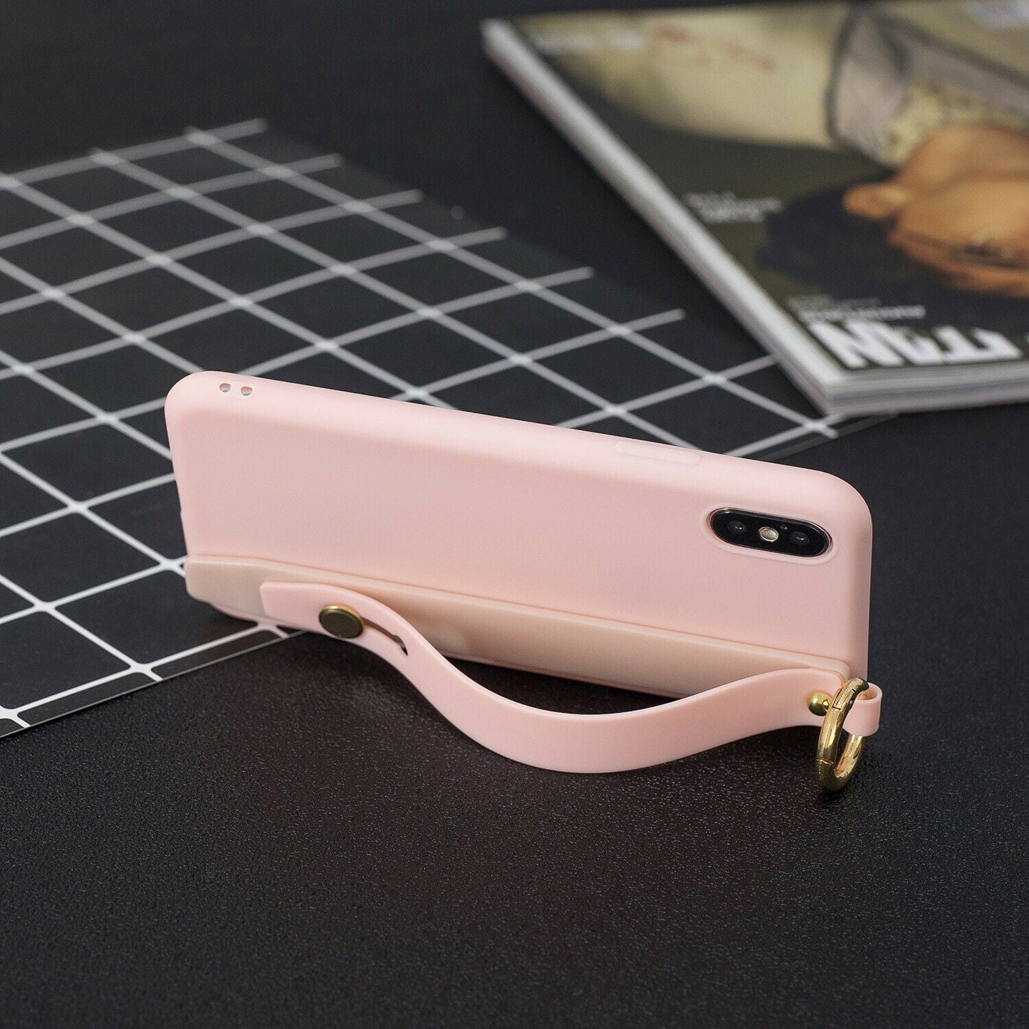 Cute Silicone Wrist Strap Protective Phone Case For iPhone - carolay.co