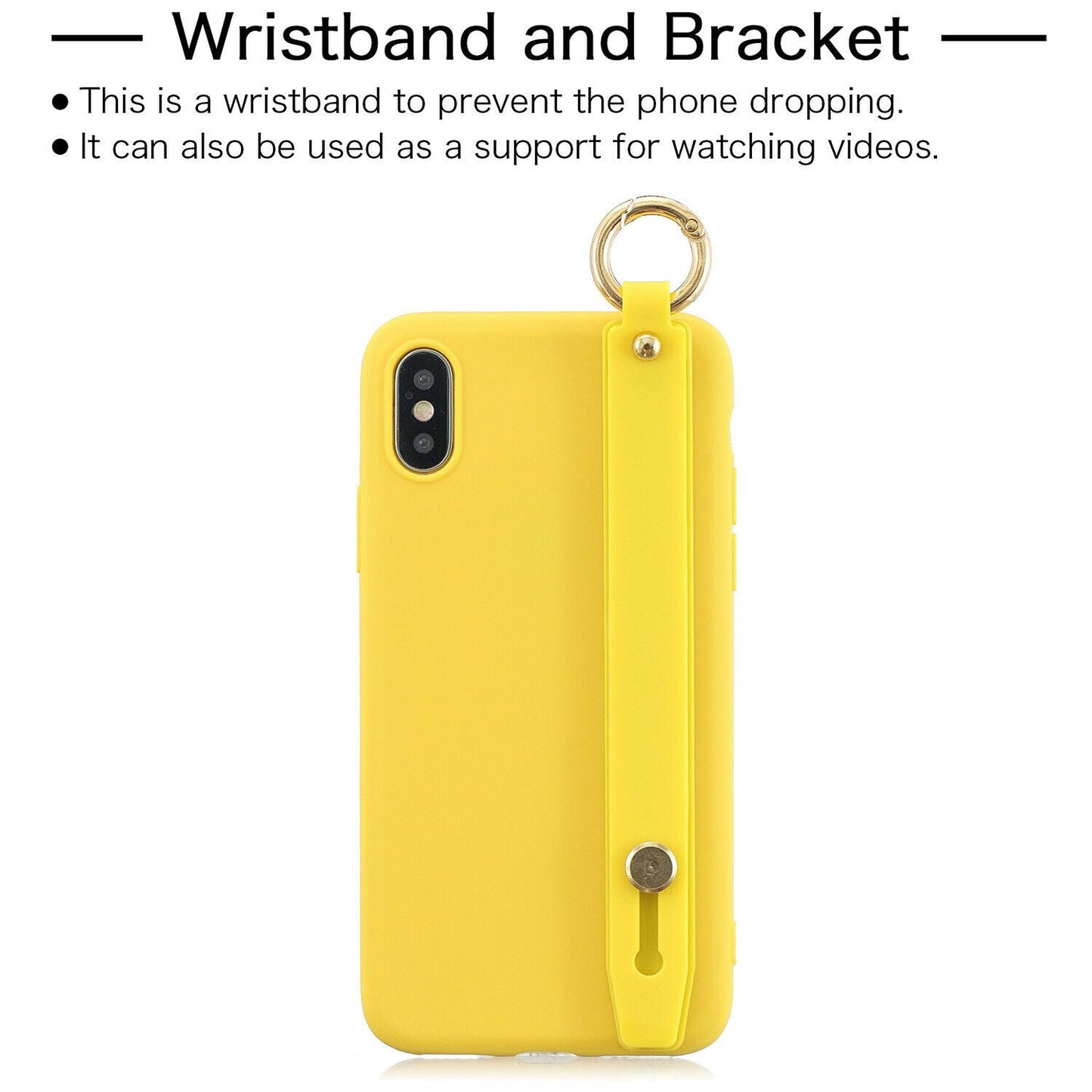 Cute Silicone Wrist Strap Protective Phone Case For iPhone - carolay.co